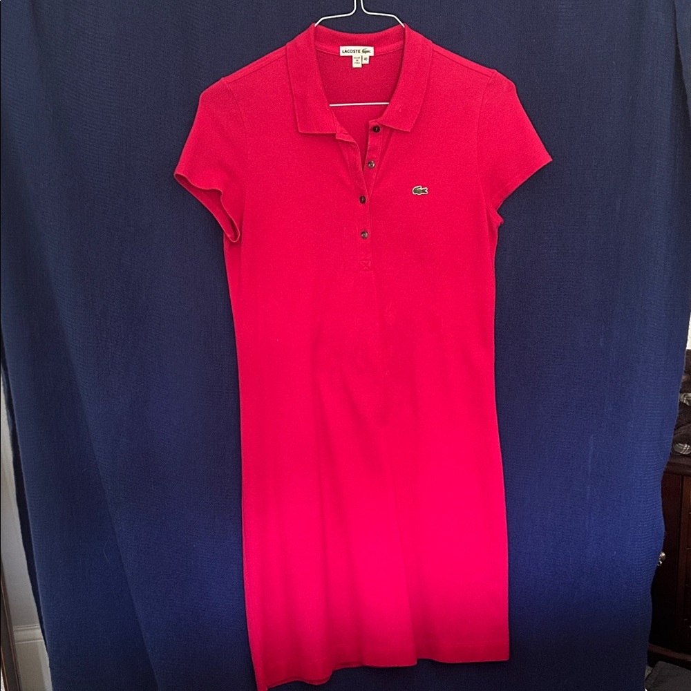 Lacoste Vibrant Red Polo Dress
